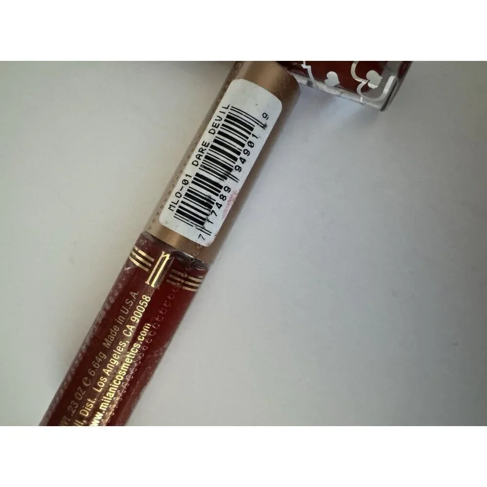 Lot of 2 Lip Glosses Milani Lotta Lip Dare Devil & Amuse Glamour Red New